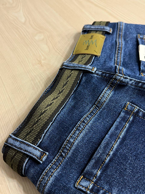 Джинсы женские Derun 8199 палаццо широкие с ремнем синие, синий, 25, 25, 64 см, 96 см Киев - изображение 8