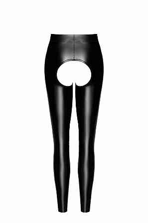 Легінси Noir Handmade F304 Taboo, XL, black, під латекс, відкриті сідниці та промежина Sex Aura Київ