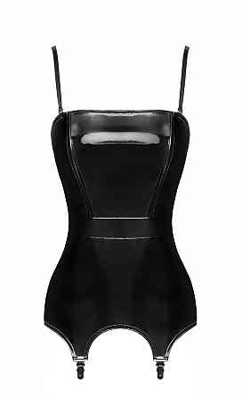 Корсет із підв'язками для панчіх Noir Handmade F381 Dominae Venom PVC corset-belt S Sex Aura Київ