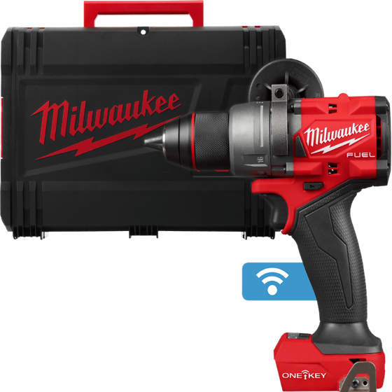 Дрель-шуруповерт с ударом аккумуляторный бесщеточный MILWAUKEE, M18 ONEPD3-0X, 158Нм (каркас, клипса для ремня, боковая ручка, HDк Одесса