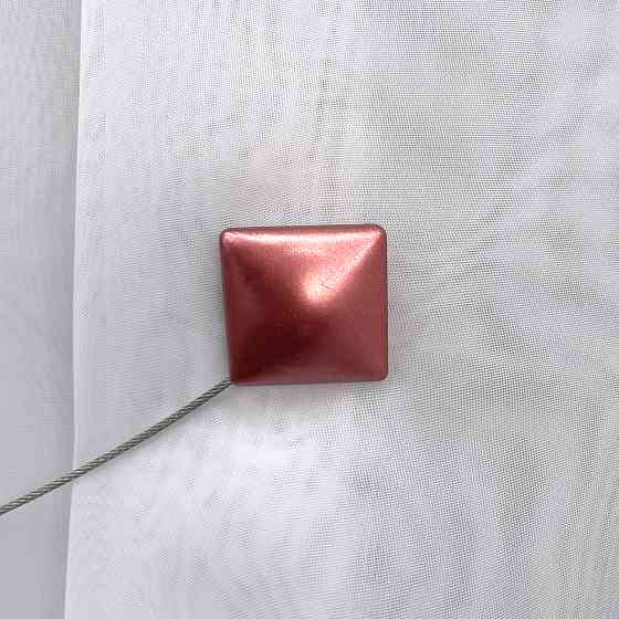 Магніти для штор і гардин Квадрат набір 2 шт Кораловий (81-132) Київ