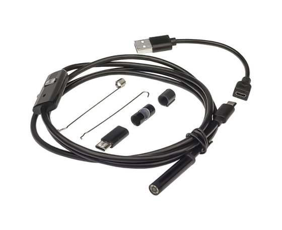 Ендоскоп-USB для телефона Android, інспекційна гнучка камера, IP67 вологозахист, підсвітка, 1м Харків