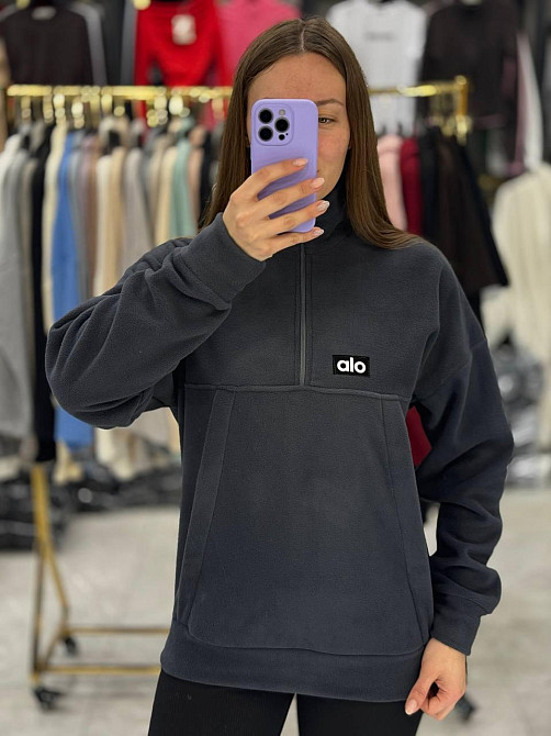 Жіноча стильна та комфортна худі в спортивному стилі Турецький фліс "PoIar" Графіт, 46/48 Одеса - фото 3
