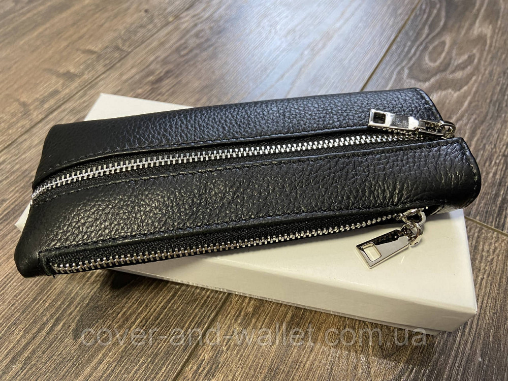 Длинная кожаная ключница на молнии с карабинами под каждый ключ Helen Verde 017-1 Киев - изображение 1