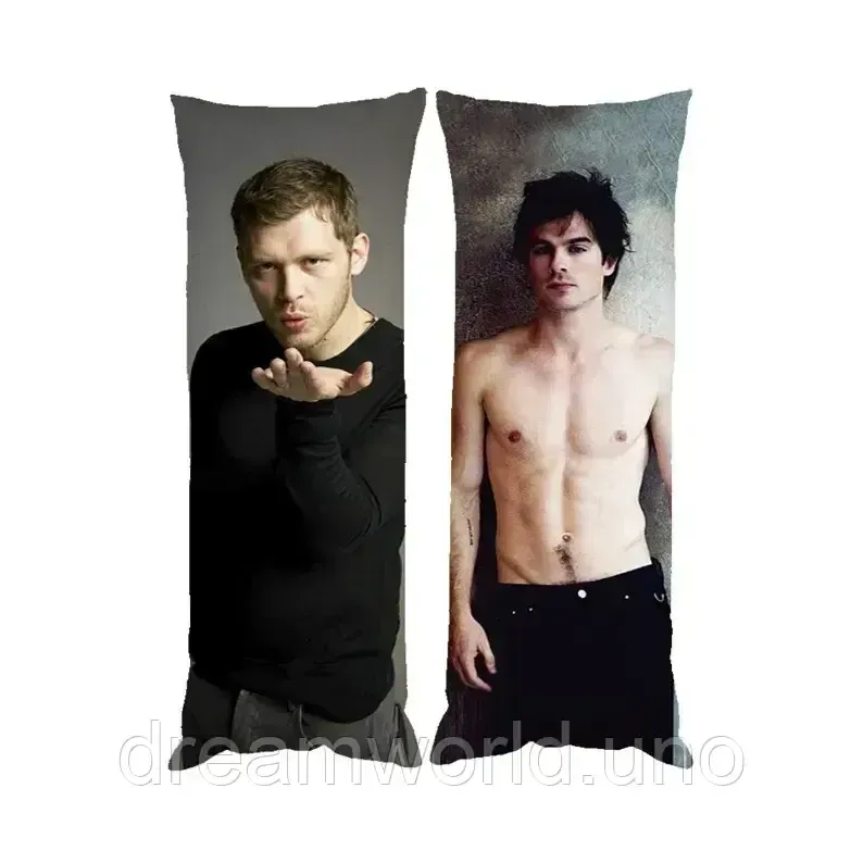 Подушка дакімакура Дневники Вампіри Єн Сомерхолдер декоративна подушка для обіймання двостороння 50х150 Харків - фото 1