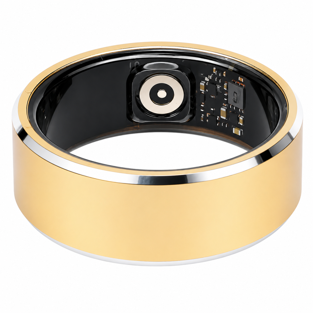 Умное кольцо Smart Ring IP68 для мониторинга здоровья и активности, фитнес-трекер Bluetooth для Android и iOS, золотое, размер 10 Киев - изображение 3