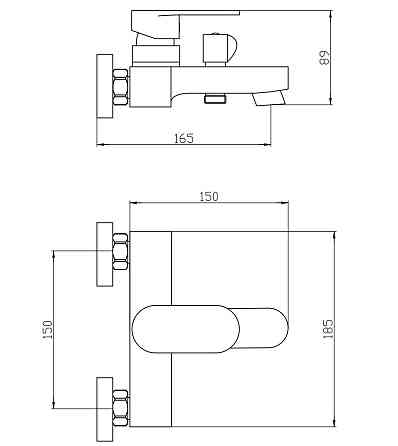 Змішувач для ванни Mixxus Bruno 009 Euro MI6275 Харків