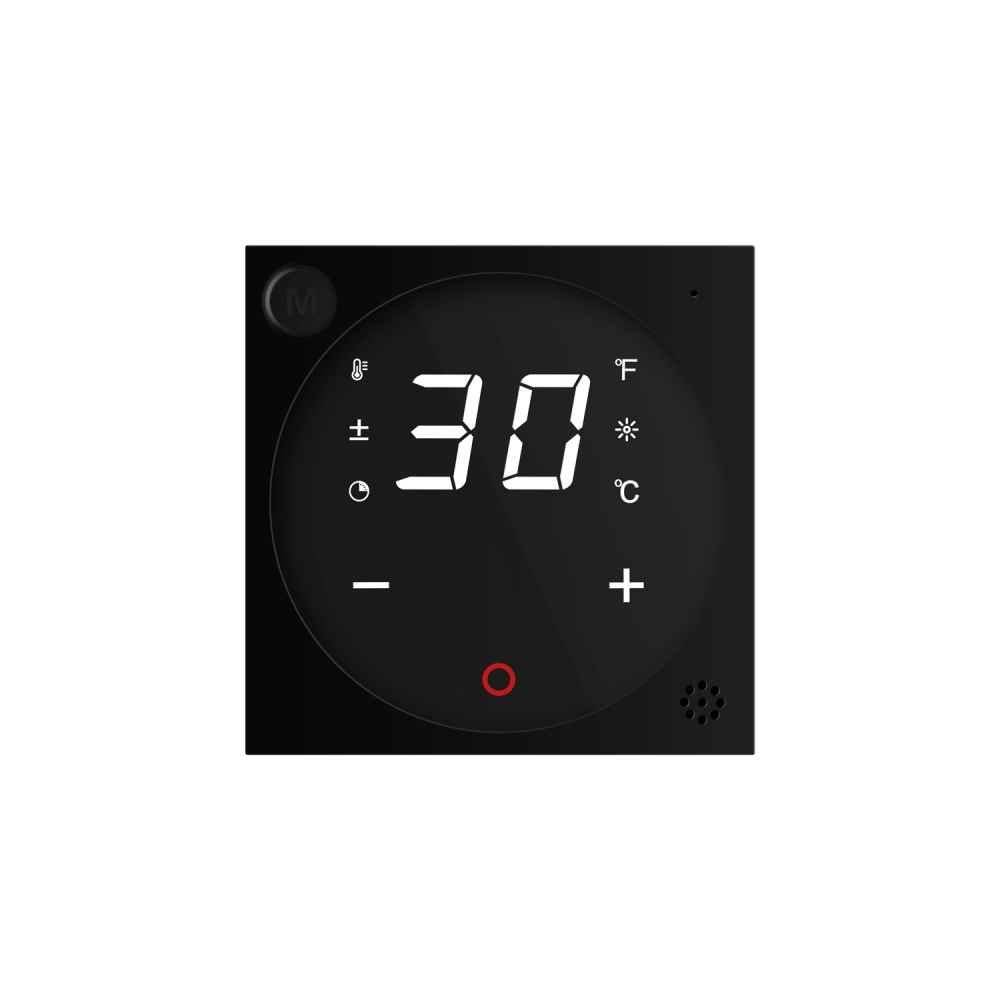 Терморегулятор (термостат) сенсорний програмований для водяної теплої підлоги Livolo, чорний, модуль без рамки (VL-FCQ1-2BP) Коломия - фото 2