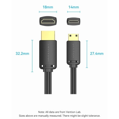 Кабель HDMI M - Mini M, 1.5 м, V2.0 4K 60Гц 18Gbps HDR Dolby Vention Винница - изображение 3