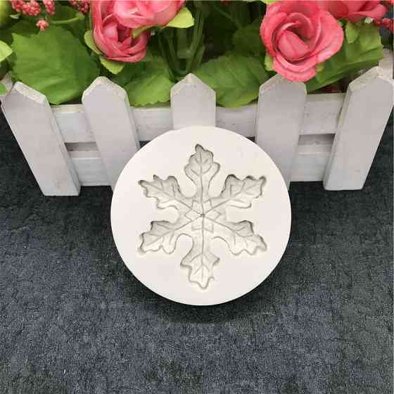 Молд Снежинка новогодний 72 мм серый Киев