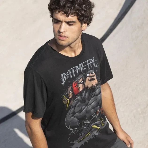 Футболка мужская с принтом Batmetal Размер 48 Anime1255 Днепр - изображение 6