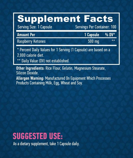 Экстракт для похудения Haya Labs Raspberry Ketones 500mg 100 Caps Луцк - изображение 2