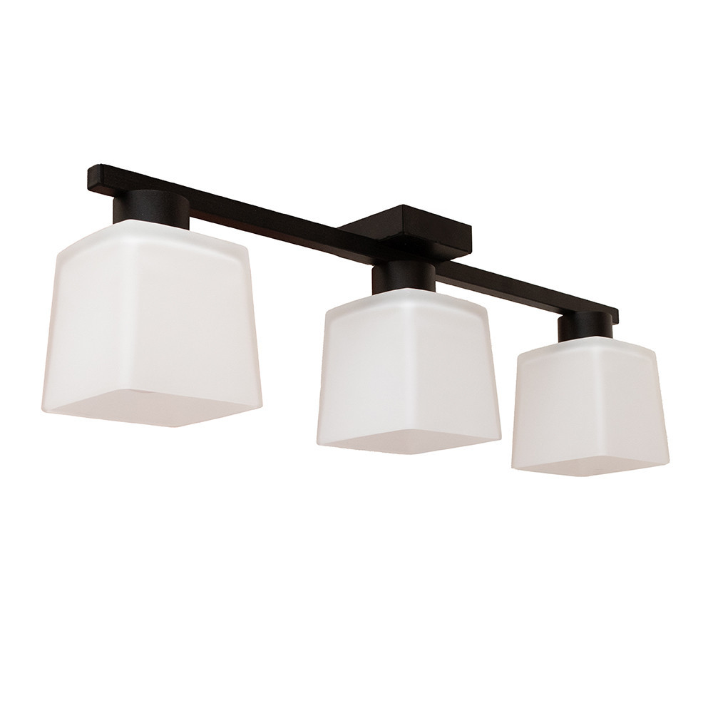 Люстра потолочная на три плафона MSK Electric Sakura под лампы Е27 черная NL 16510-3 BK Одесса - изображение 1