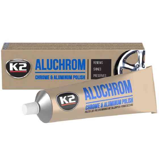 Паста для полірування хромованих деталей K2 Aluchrom 120г Львів