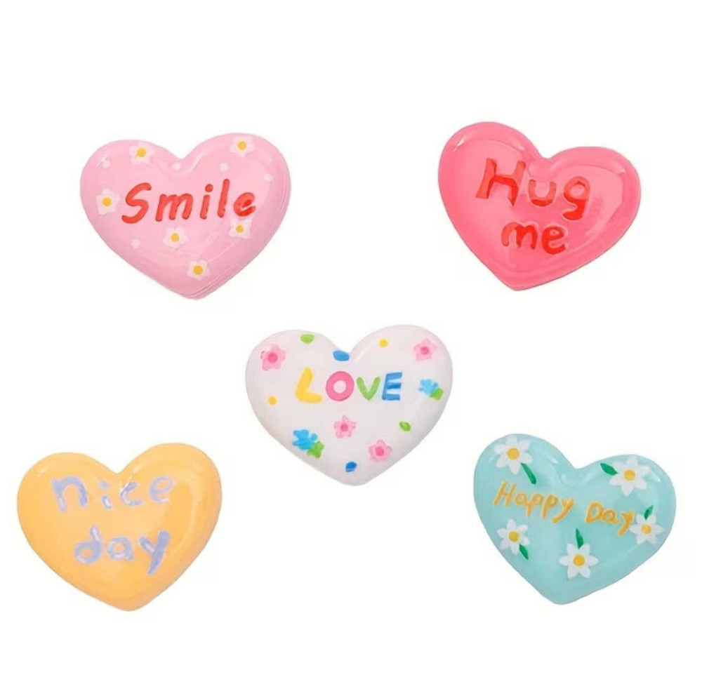 Магниты на холодильник сердца набор 5 шт kawaii пастель, декоративные магниты Love Smile Киев - изображение 2