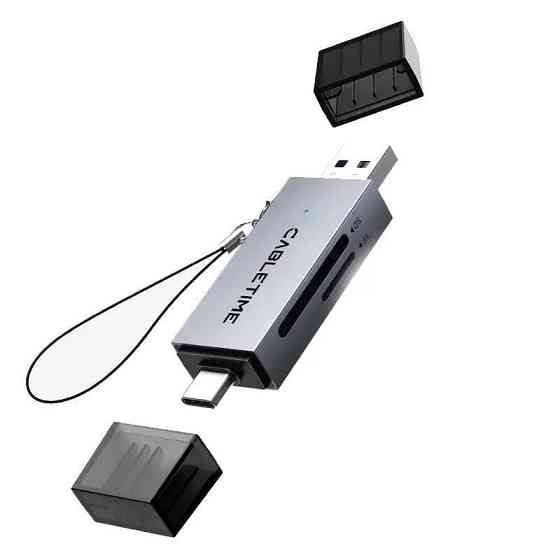 Кардридер Cabletime USB3.0 A + USB Type-C, SD/TF, 5Gbps (CD40G) ( 10348 ) Харьков