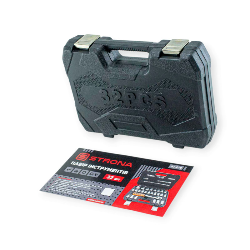 Набір інструменту 1/2" 32 шт, 8-32 мм з тріщ., подовж., кардан. перехід., подовж. Мукачево - фото 3