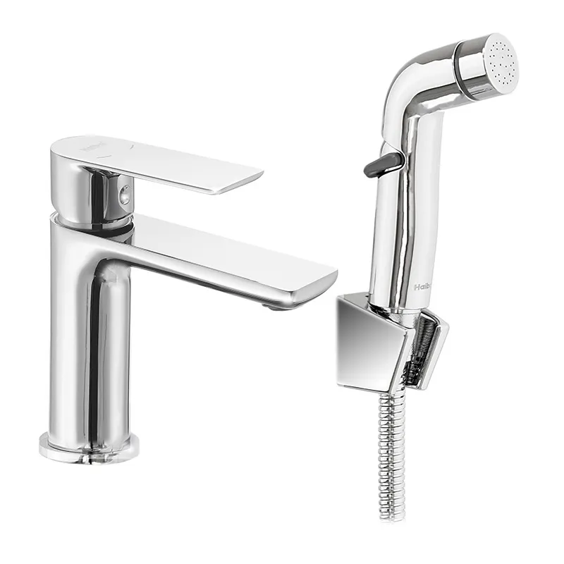 Смеситель для умывальника Haiba ALEX 001 (SH) с выходом для гигиенической лейки HB3977 Харьков - изображение 1