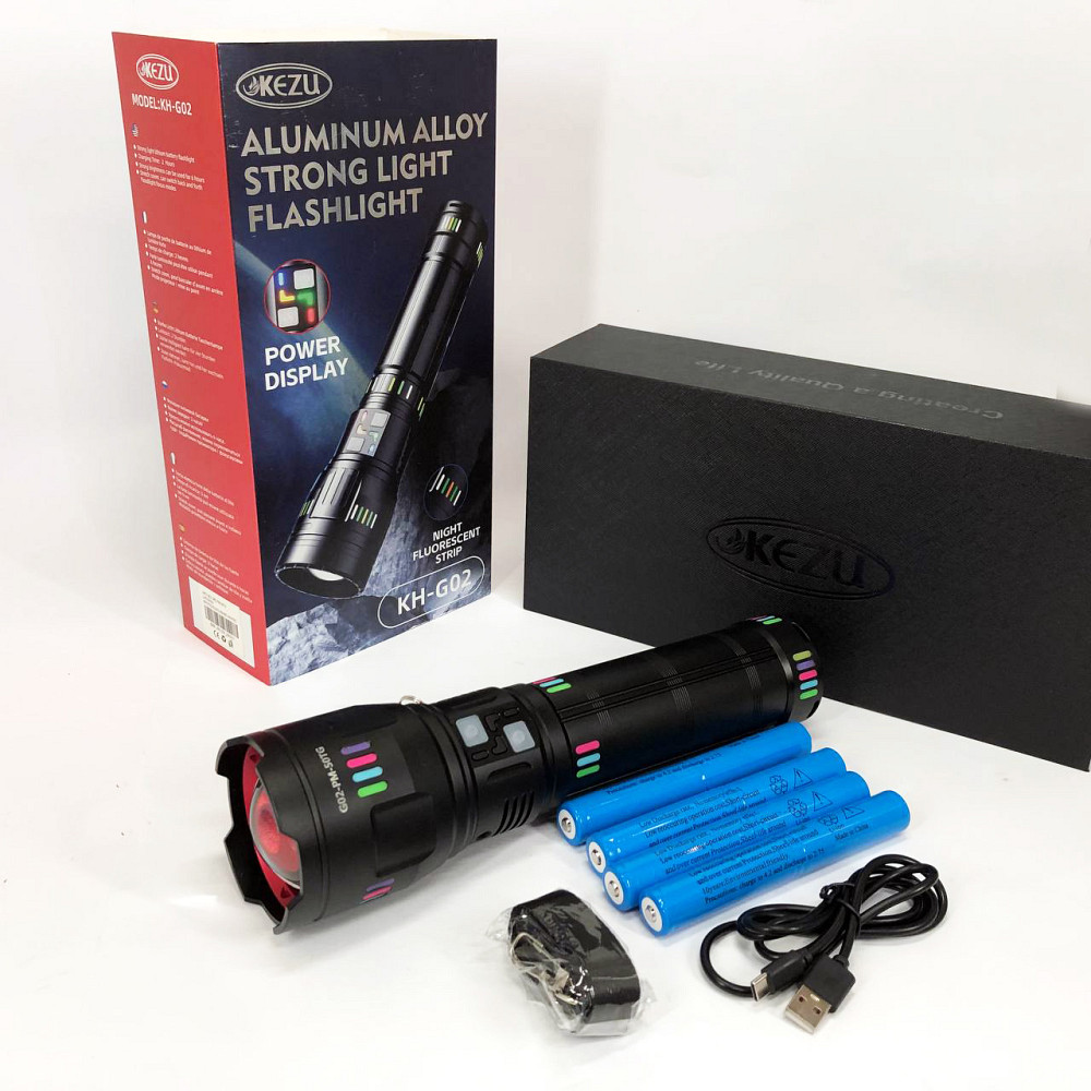 Ручной фонарик cob G02-PM60-TG, Ручной светильник с мощным лучом Фонарь металлический XI-15 Львов - изображение 7