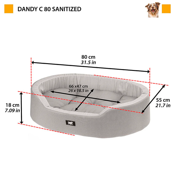 Лежак для собак і кішок з антибактеріальною обробкою Ferplast Dandy Sanitized (Ферпласт Денді Санітайз) Запоріжжя