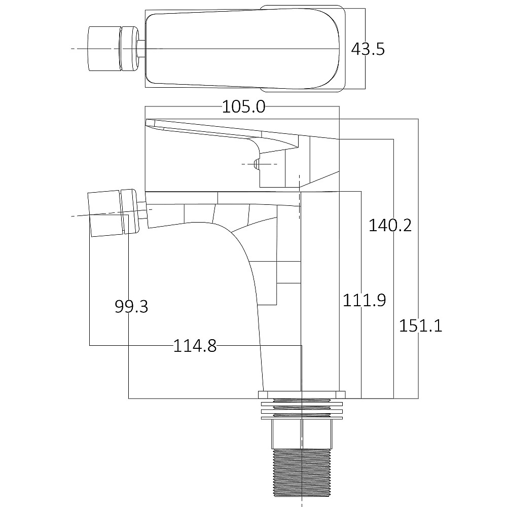 Змішувач для біде Globus Lux BONN GLB-0106 Тернопіль - фото 8