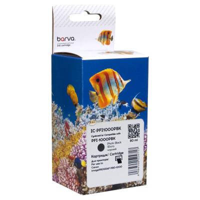 Картридж Barva Canon PFI-1000PBK 0546C001 80мл photo black (IC-PFI1000PBK) Винница - изображение 1