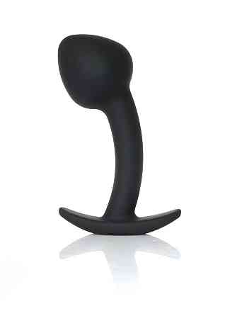 Анальна пробка - Silicone Black Curved Plug L Sex Aura Київ