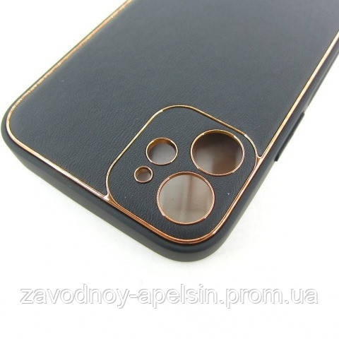IPhone 12 шкіряний чохол Epik black Одеса - фото 3