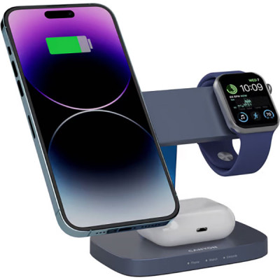 Зарядное устройство Canyon wireless charger HEXAGON WCS-310 3in1 DarkGrey/Blue (CNS-WCS310DGBL) Винница - изображение 7