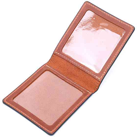 Шкіряна обкладинка на посвідчення учасника бойових дій GRANDE PELLE 11663 Коричневий Київ