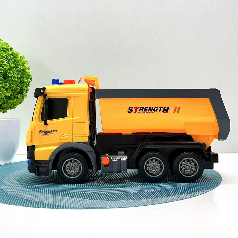 Спецтехніка машинка Самоскид світло звук інерційний механізм рухомий кузов Жовтий (687-54C) Чернігів - фото 10