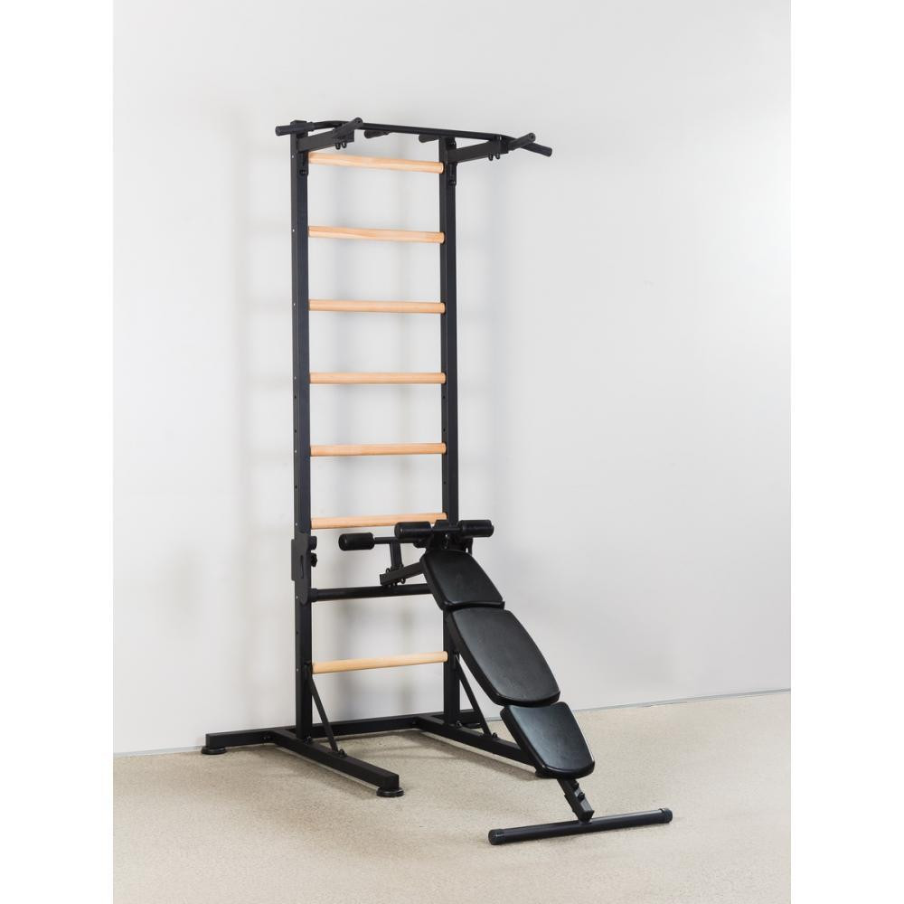 Шведская стенка усиленная передвижная до 130 кг с деревянными перекладинами из экологически ясеня и липы Каменское - изображение 3