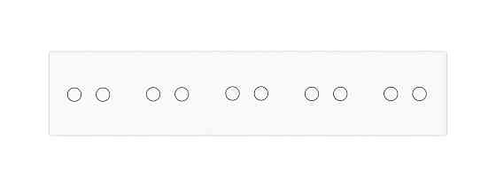 Розумний сенсорний ZigBee вимикач 10 сенсорів (2-2-2-2-2) Livolo білий скло (VL-C710Z-11) Коломыя