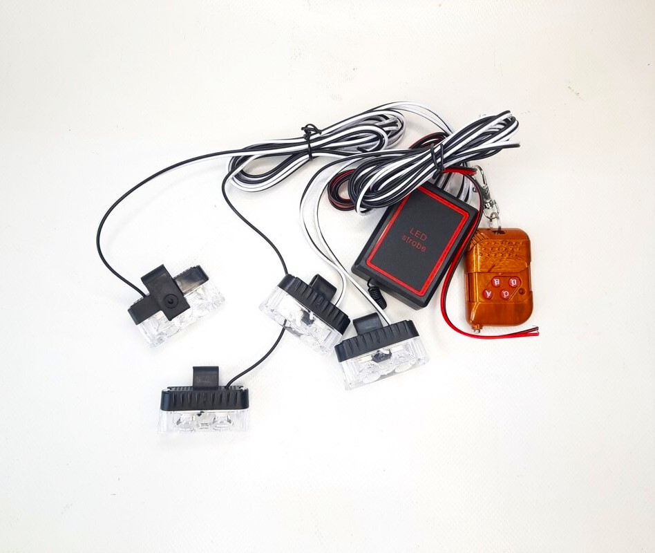 Стробоскоп під решітку 4шт 2LED LT-9202-2LED-Y з пультом 12V Вінниця - фото 1