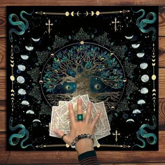 Езотерична скатертина “Дерево життя і Місяць” 75×75 см Київ