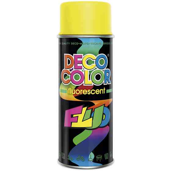 Флуорисцентна фарба аерозольна DecoColor жовтий 400мл Вінниця