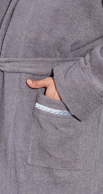 Мужской махровый халат с вышивкой полезный подарок (56-58) Киев - изображение 6