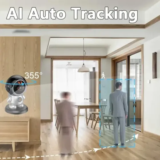 Поворотная беспроводная видеокамера Wi-Fi-видеоня 2K ART 8936 с датчиком движения и поворотом на 355 градусов Коломия
