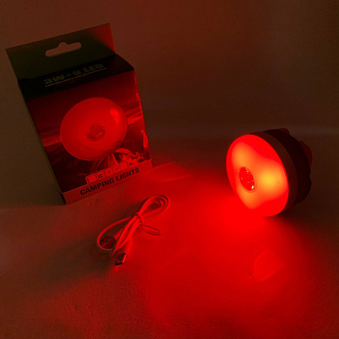 Светодиодный кемпинговый фонарь YD-7-7SMD с функцией Power Bank белый красный свет ET-91 Львов - изображение 7
