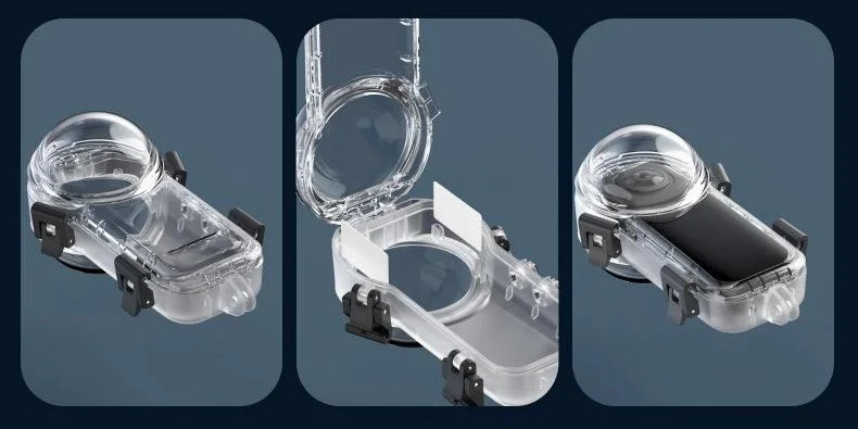 Аквабокс Insta360 X4 защитный бокс 50м Telesin S4-WTP-08-TIS Киев - изображение 4