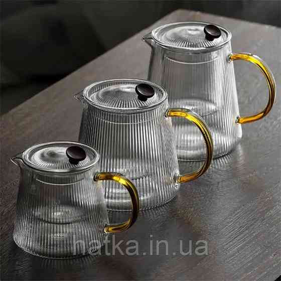 Чайник заварювальний скляний Olens "Чарлі" 950 мл скляне сито для дому та ресторану Київ