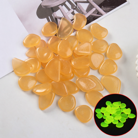 Люминесцентные камни декоративные 10 штук янтарный Киев