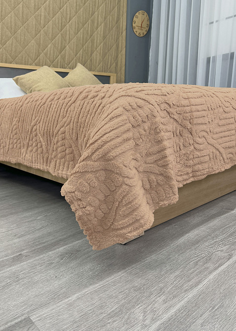 Плед 200х230 см (+-10см) "Косичка" колір карамельний (87-343) Київ - фото 8