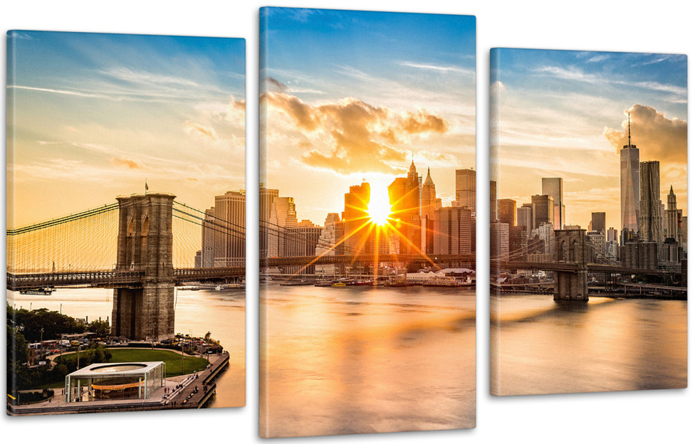 Модульная картина Город Рассвет  (53x100см)  Art-186_3 70x130 см Киев - изображение 1