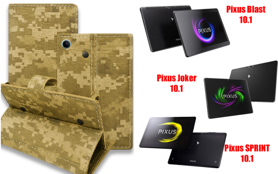 Книжка-трансформер для планшета Pixus Blast 10.1, Joker 10.1, Sprint 10.1, колір Black Pixel Київ