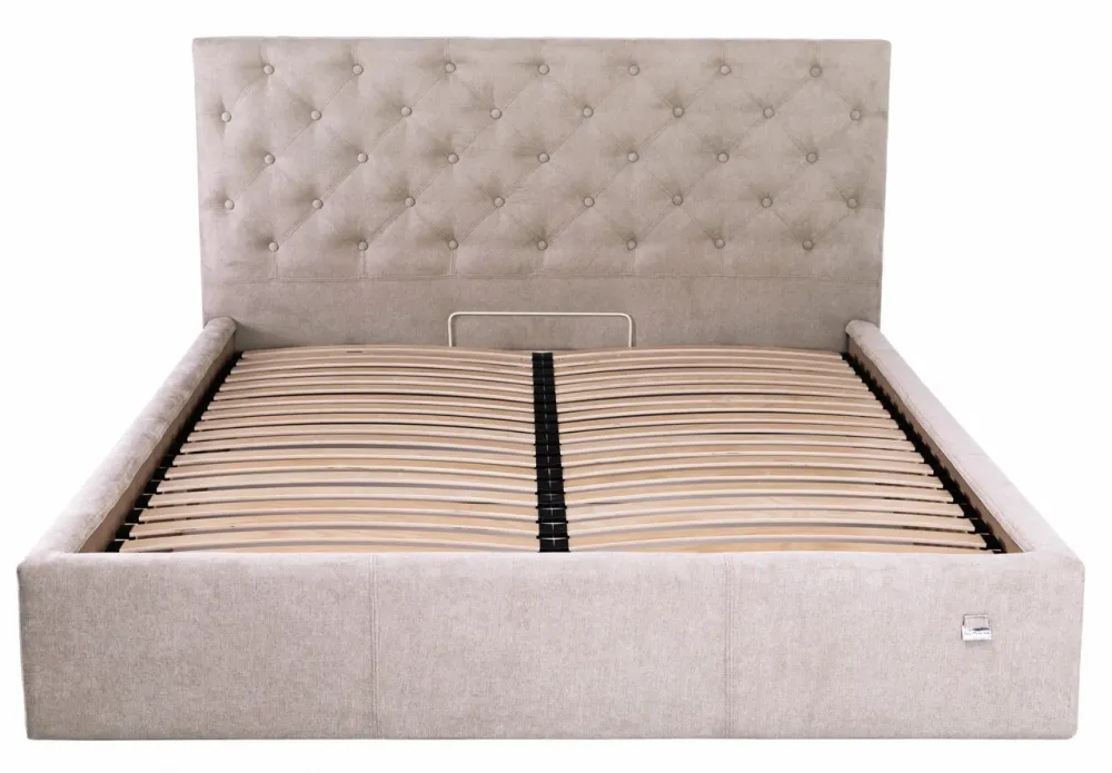 Ліжко Двоспальне Coventry Comfort 160 х 190 см Місті Mocco З підйомним механізмом та нішою для білизни Мокко Київ - фото 1