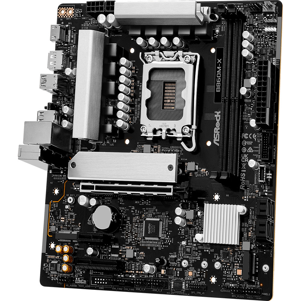 AsRock B860M-X (1851/B860, 2*DDR5, PCIex16, HDMI/DP, 4xSATA, 2xM.2, 2.5Glan, 7.1ch, mATX) Винница - изображение 3