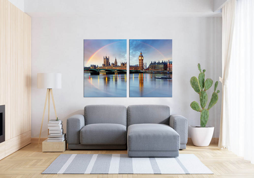 Модульна картина у вітальню/ спальню    Лондон      TLV-2_123 70x102 см Київ - фото 3