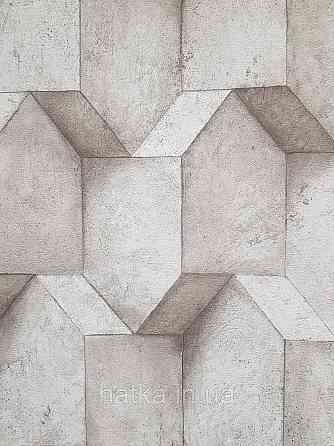 Обои виниловые на флизелине AS creation The Bos 0.53х10 геометрия фигуры структурные бежевые серые 3д Киев