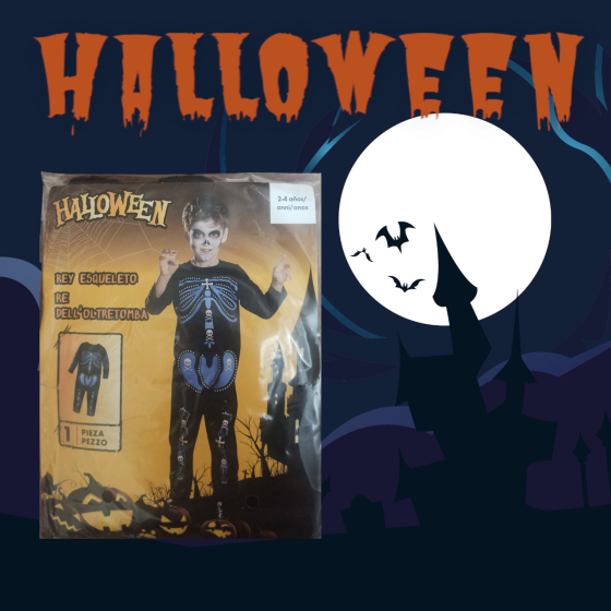 Дитячий костюм Король Скелетів на Хелловін розмір 2-4 роки чорний Київ